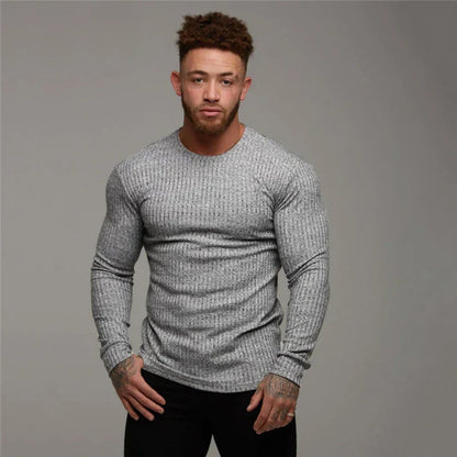 Image of Derrick | Men's Long Sleeve Ribbed Sweater