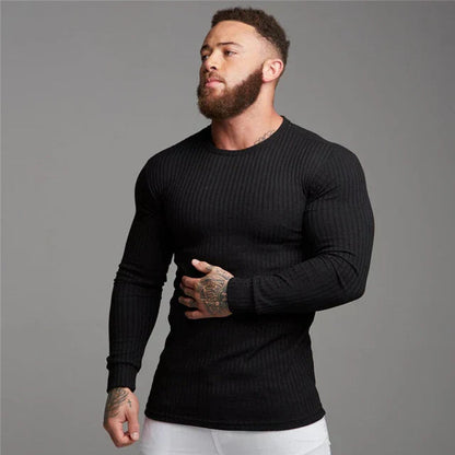 Men's Long Sleeve Ribbed Sweater - Vonnera