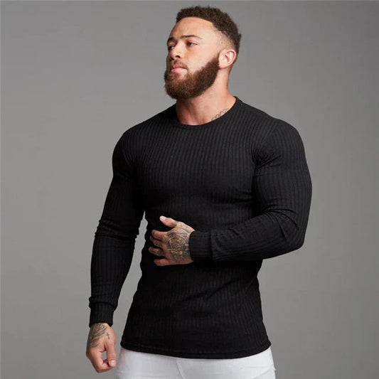 Men's Long Sleeve Ribbed Sweater - Vonnera