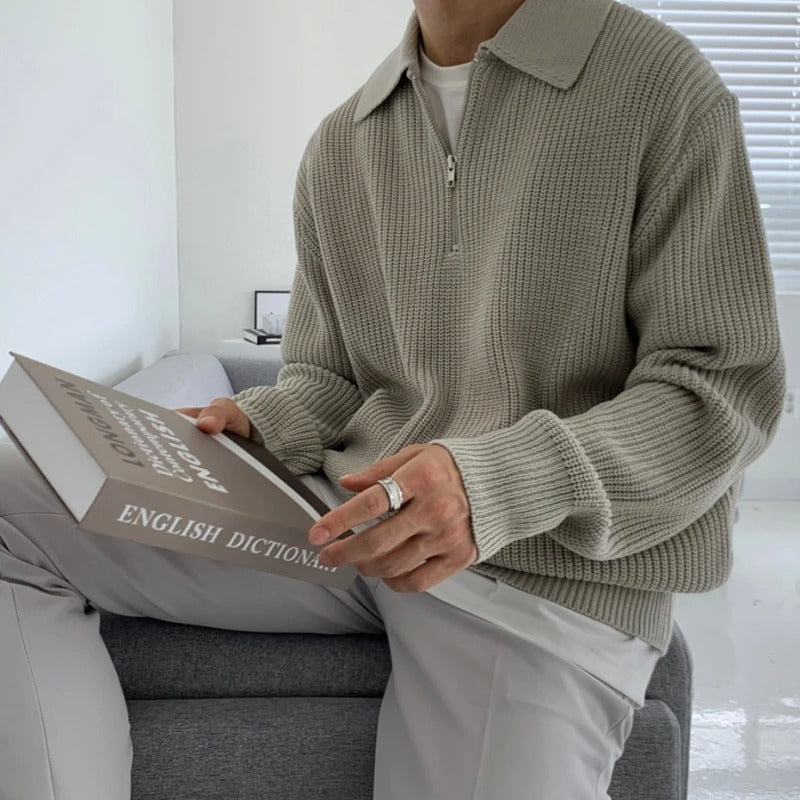 Men's Quarter Zip Sweater
