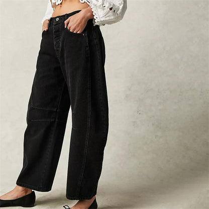 Barrel | Women's High Waist Barrel Leg Jeans Relaxed Fit Denim