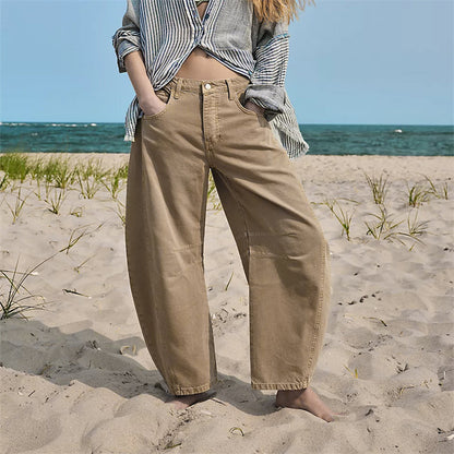 Barrel | Women's High Waist Barrel Leg Jeans Relaxed Fit Denim