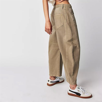 Barrel | Women's High Waist Barrel Leg Jeans Relaxed Fit Denim
