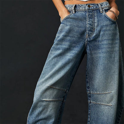 Barrel | Women's High Waist Barrel Leg Jeans Relaxed Fit Denim