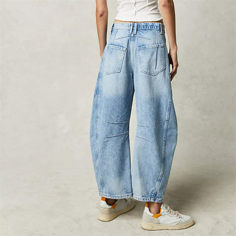 Barrel | Women's High Waist Barrel Leg Jeans Relaxed Fit Denim