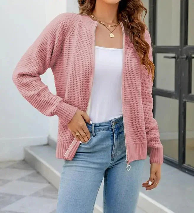 Women's Casual Zip-Up Cardigan