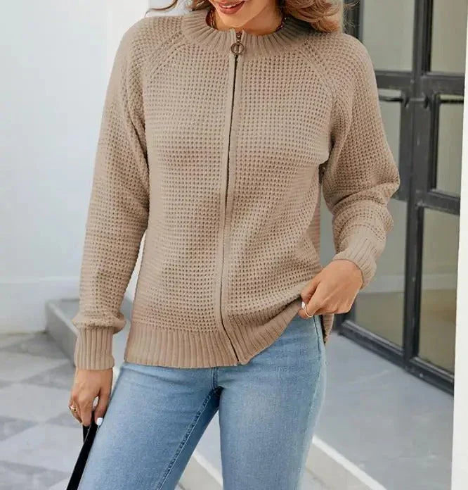 Women's Casual Zip-Up Cardigan