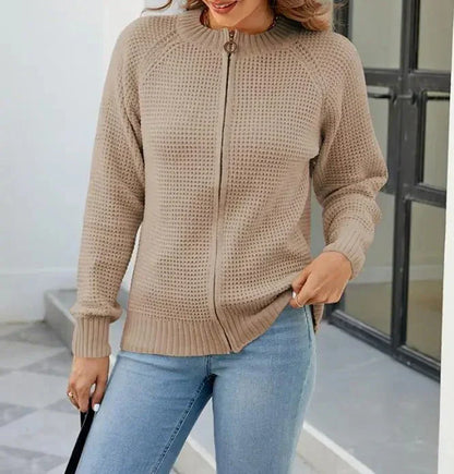 Women's Casual Zip-Up Cardigan