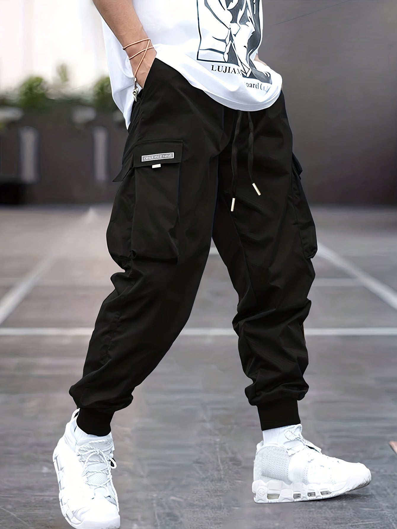 Men's Drawstring Cargo Pants - Vonnera