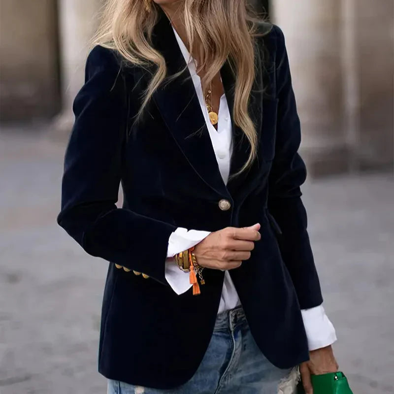 Women's Single Breasted Fitted Blazer - Vonnera