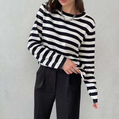 Dana™ | Elegant Striped Summer T-Shirt