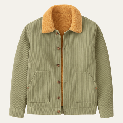 Men's Corduroy Sherpa Jacket Warm Winter - Vonnera