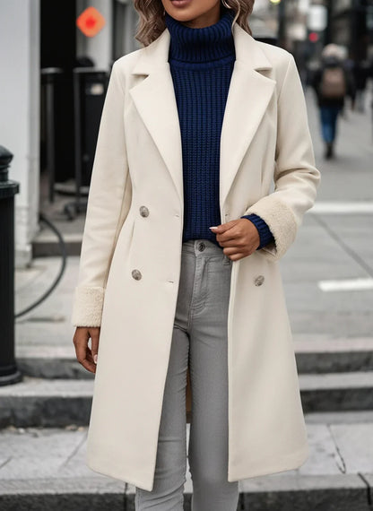 Women's Double Breasted Long Winter Coat - Vonnera
