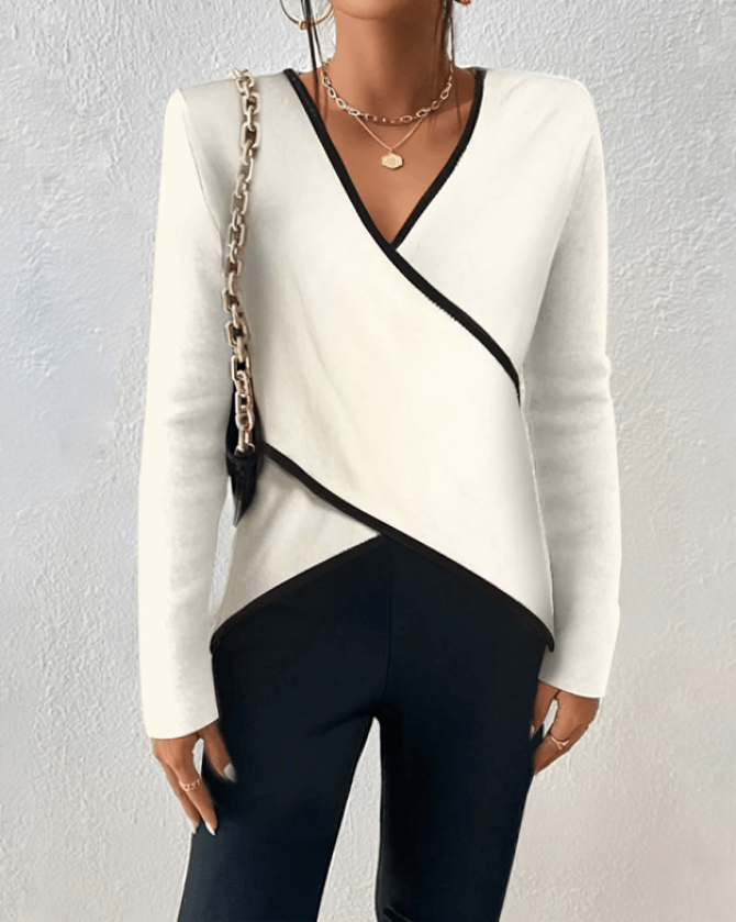 Women's V-Neck Wrap Blouse