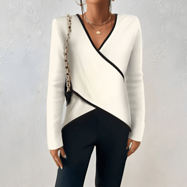 Women's V-Neck Sweater Wrap Style - Vonnera