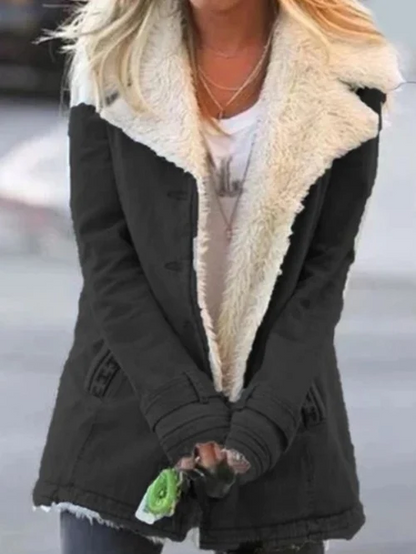 Women's Winter Jacket Soft Lining Turn Down Collar