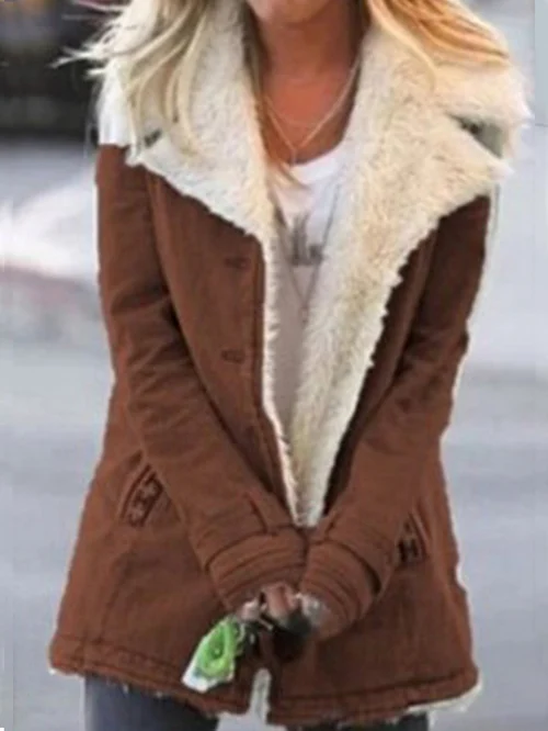 Women's Winter Jacket Soft Lining Turn Down Collar