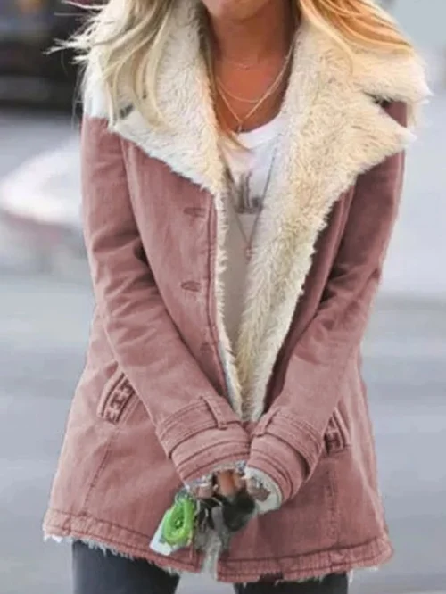 Women's Winter Jacket Soft Lining Turn Down Collar