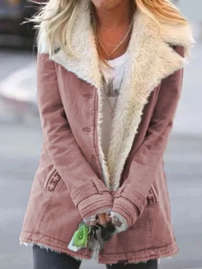 Women's Winter Jacket Soft Lining Turn Down Collar