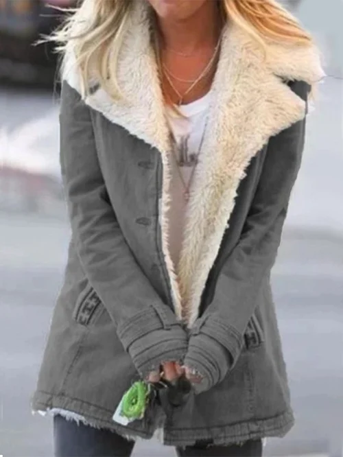 Women's Winter Jacket Soft Lining Turn Down Collar