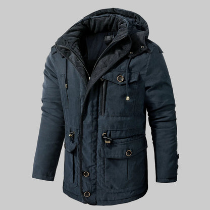 Men's Winter Parka Jacket Multi-Pocket Insulated - Vonnera