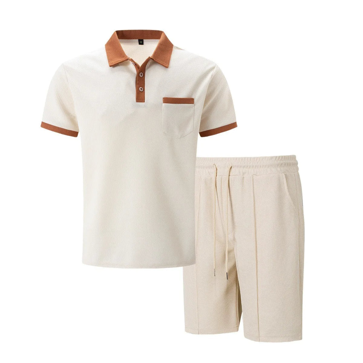 Men's Cotton Polo Shirt And Shorts Set