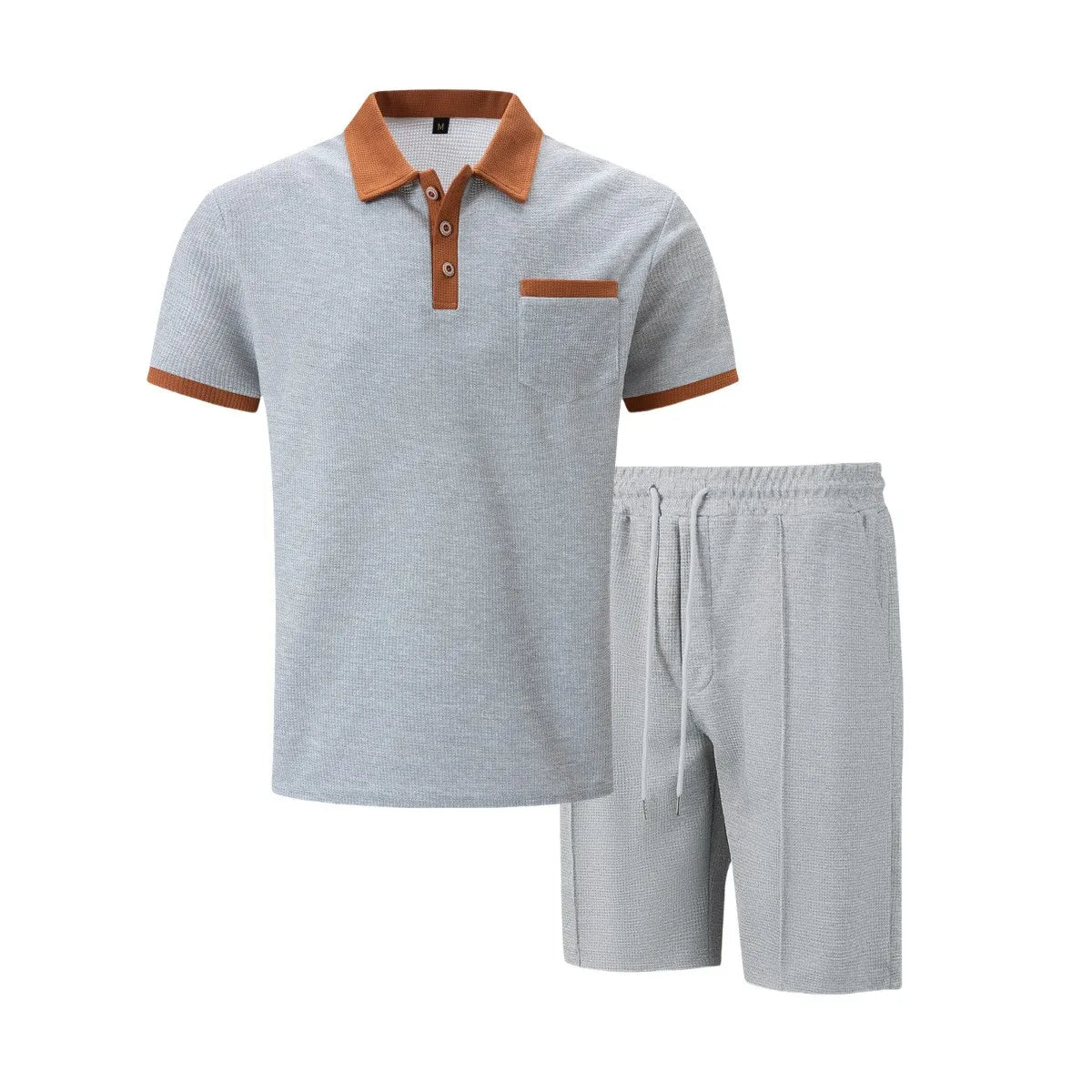 Men's Cotton Polo Shirt And Shorts Set