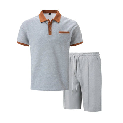 Men's Cotton Polo Shirt And Shorts Set
