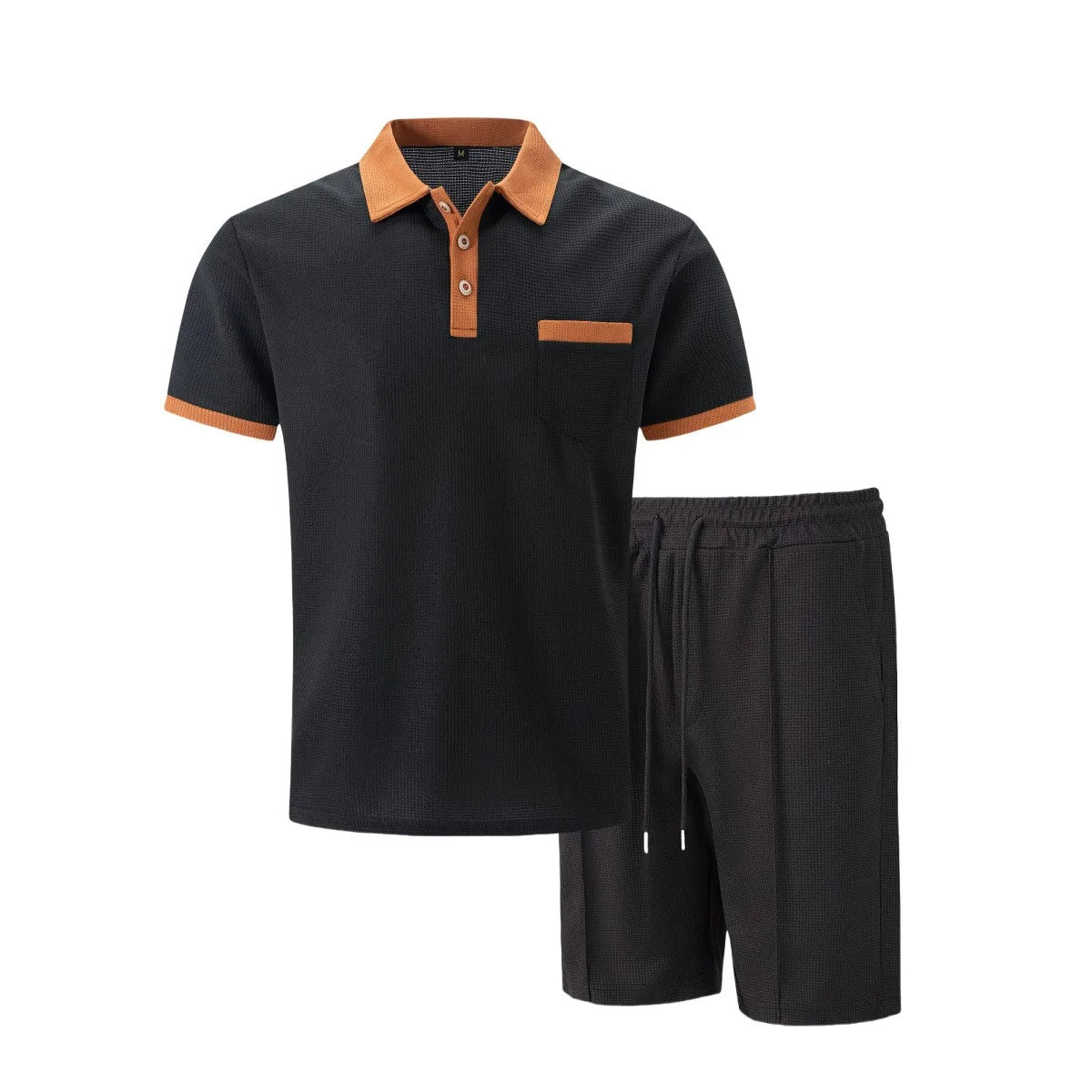 Men's Cotton Polo Shirt And Shorts Set