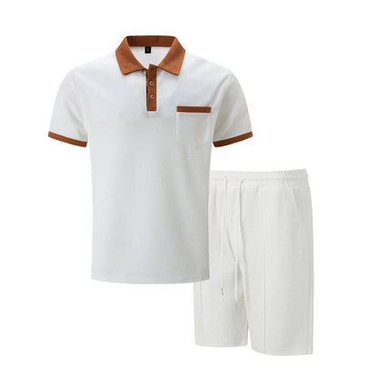 Men's Cotton Polo Shirt And Shorts Set