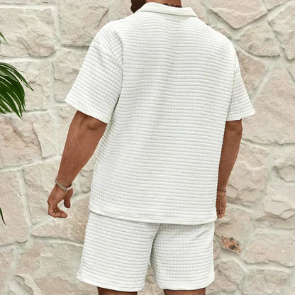 Men's Polo Shorts Set Red