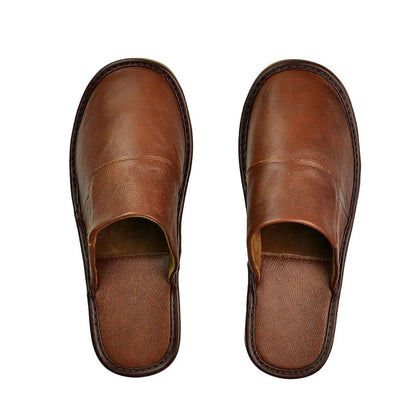 Dumbarton Men's Leather Mule Slippers