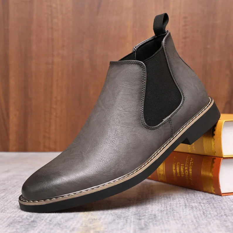 Men's Leather Chelsea Boots Comfortable Brown