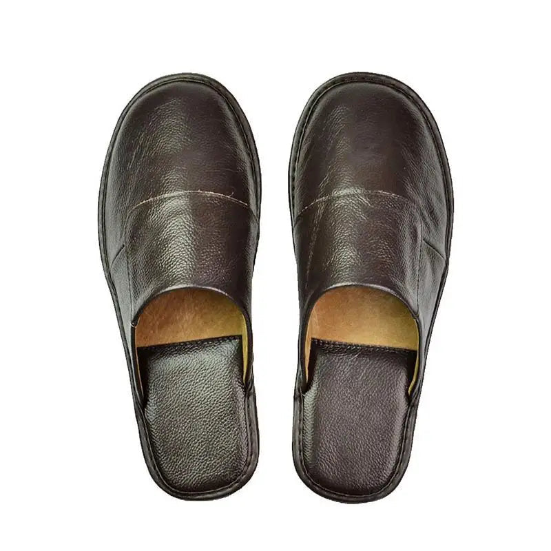 Dumbarton Men's Leather Mule Slippers