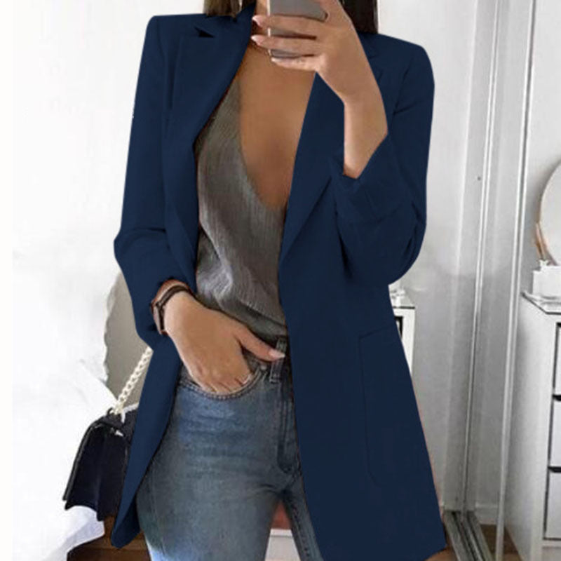 Women's Classic Blazer Sophisticated Wool Black