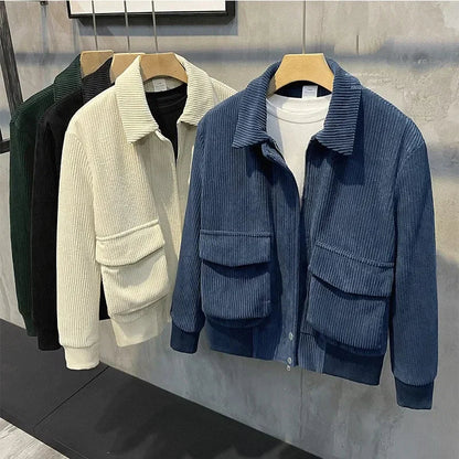 Men's Corduroy Utility Jacket With Pocket