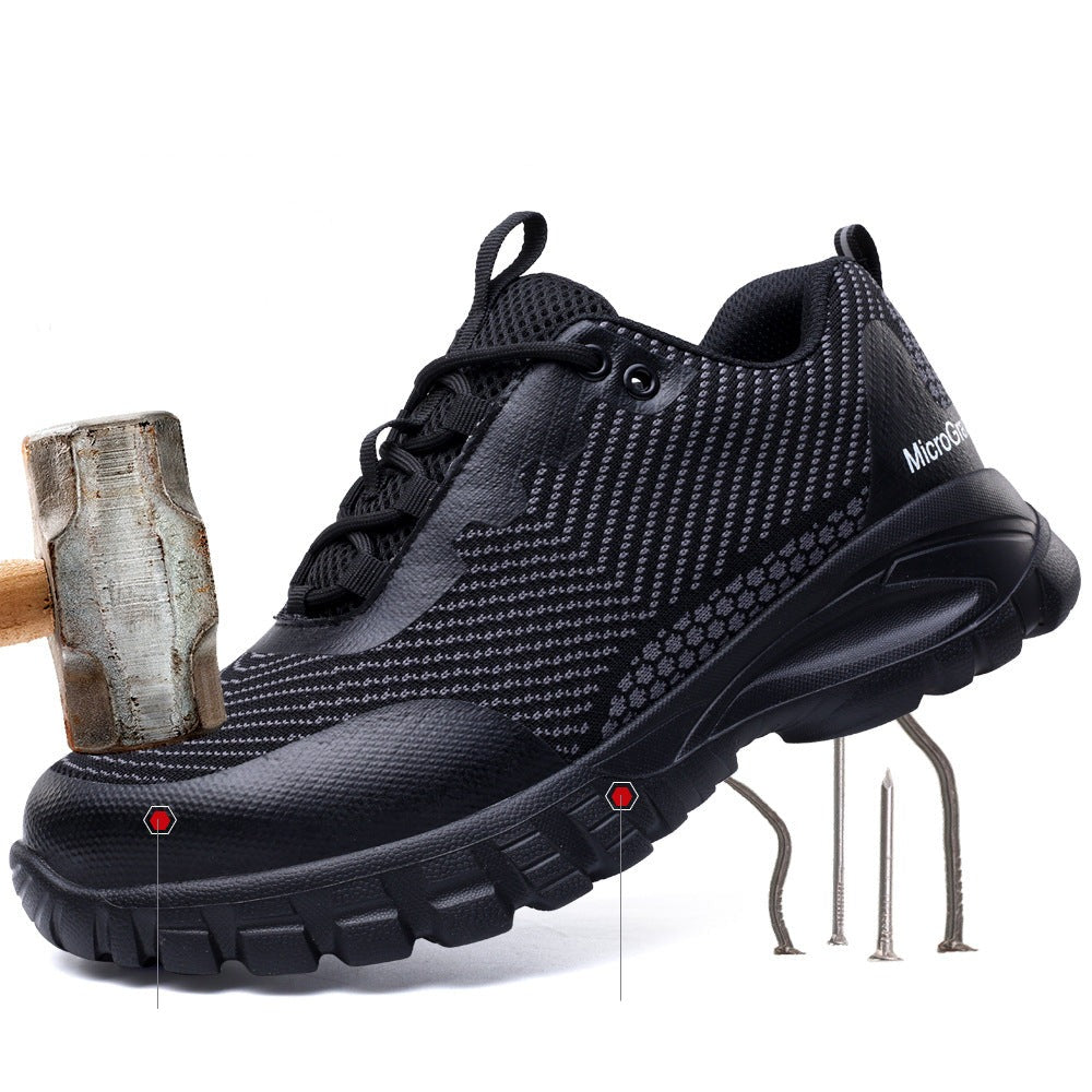 Men's Safety Shoes Lightweight Water-Resistant Black