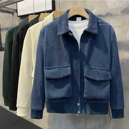 Men's Corduroy Utility Jacket With Pocket