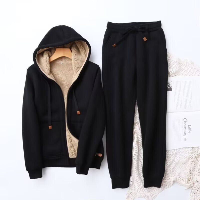 Women's Zip-Up Hoodie Loungewear Set - Vonnera