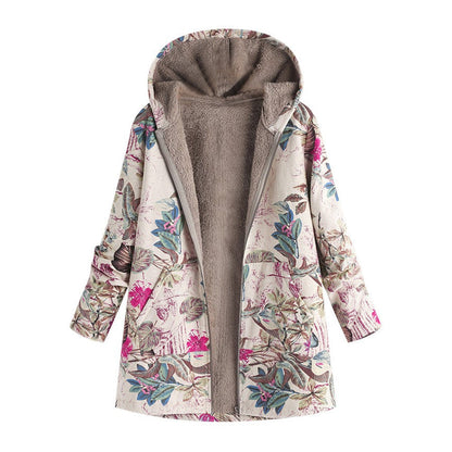 Vintage Printed Jacket With Front Pockets