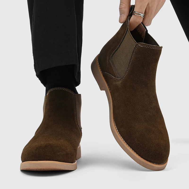 Men's Suede Chelsea Ankle Boots