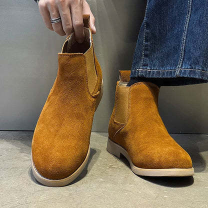 Men's Suede Chelsea Ankle Boots