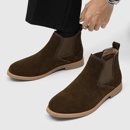 Men's Suede Chelsea Ankle Boots