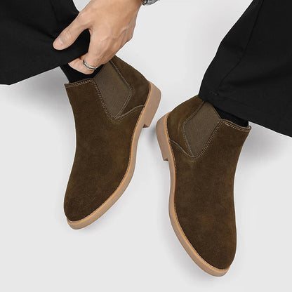 Men's Suede Chelsea Ankle Boots