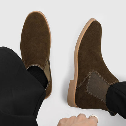 Men's Suede Chelsea Ankle Boots