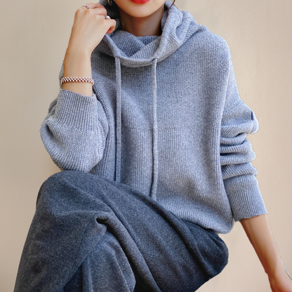 Women's Hooded Sweater Long Sleeve Drawstring