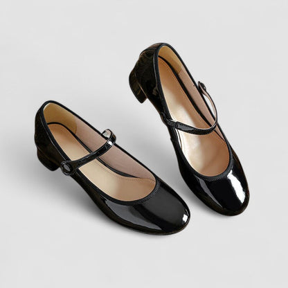 Women's Block Heel Mary Jane Shoes Closed-Toe