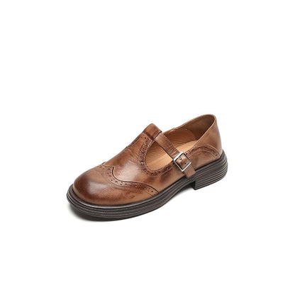 Women's Mary Jane Shoes Closed Toe Buckle Strap