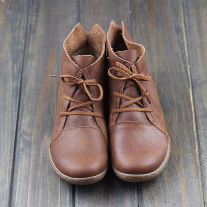 Women's Ankle Boots Lace Up Flat Style