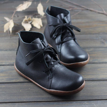 Women's Ankle Boots Lace Up Flat Style